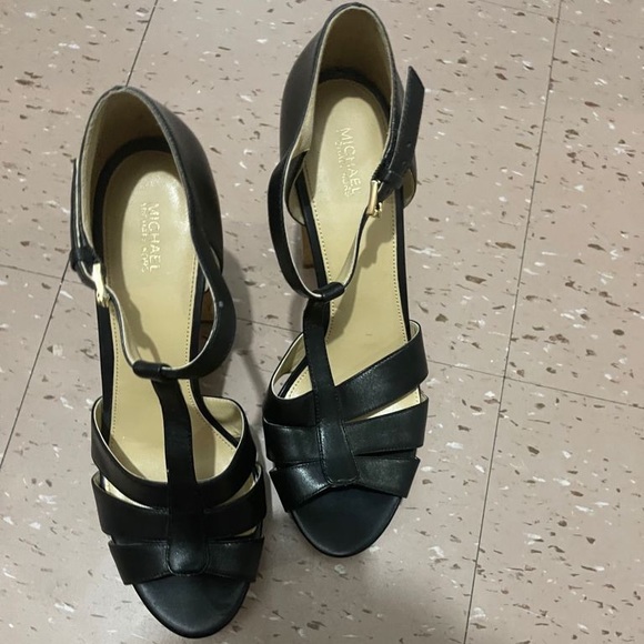 Michael Kors Black Cork Heels - Picture 2 of 2